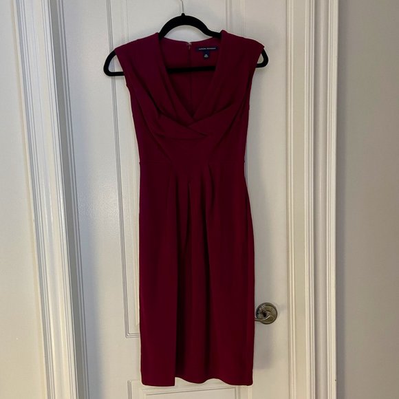 Banana Republic Burgundy Red Pencil Dress - Picture 2 of 4